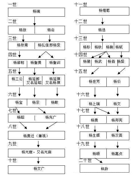 真正杨家将家谱