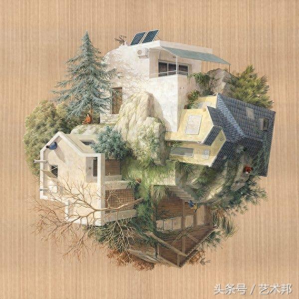 西班牙画家极富创意的24张矛盾空间建筑艺术插画设计欣赏