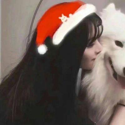 好看的女生微信圣诞帽头像