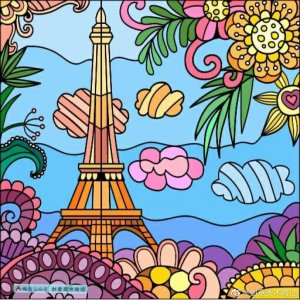 ​构图和色彩很有设计感的一组装饰画作品