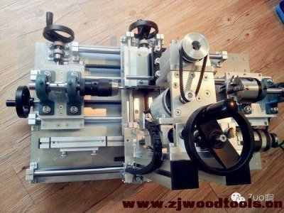​这个机械小白给自己造了个木工车床