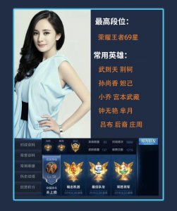 ​王者荣耀明星段位排名-杨幂第一Baby力压TFBOYS！