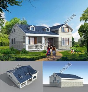 ​一层半农村建房设计图，美观实用还经济，有这样的房子谁还住楼房