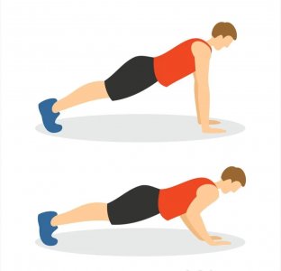 ​每天100个俯卧撑，一个月就可以练出胸肌和腹肌