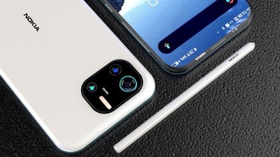 ​诺基亚概念机：屏幕边框挖孔设计+7000mAh大电池+120W快充