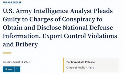 ​美国承认军事机密泄露给中国，涉及台海作战计划、F22核心数据