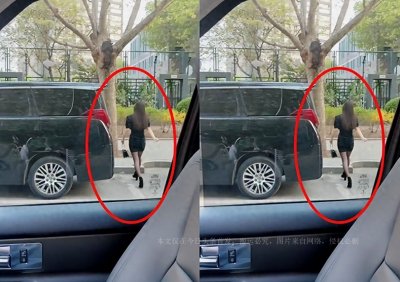 ​李小璐疑现身小区门口，穿黑丝曲线突出，一旁挥手拒偷拍