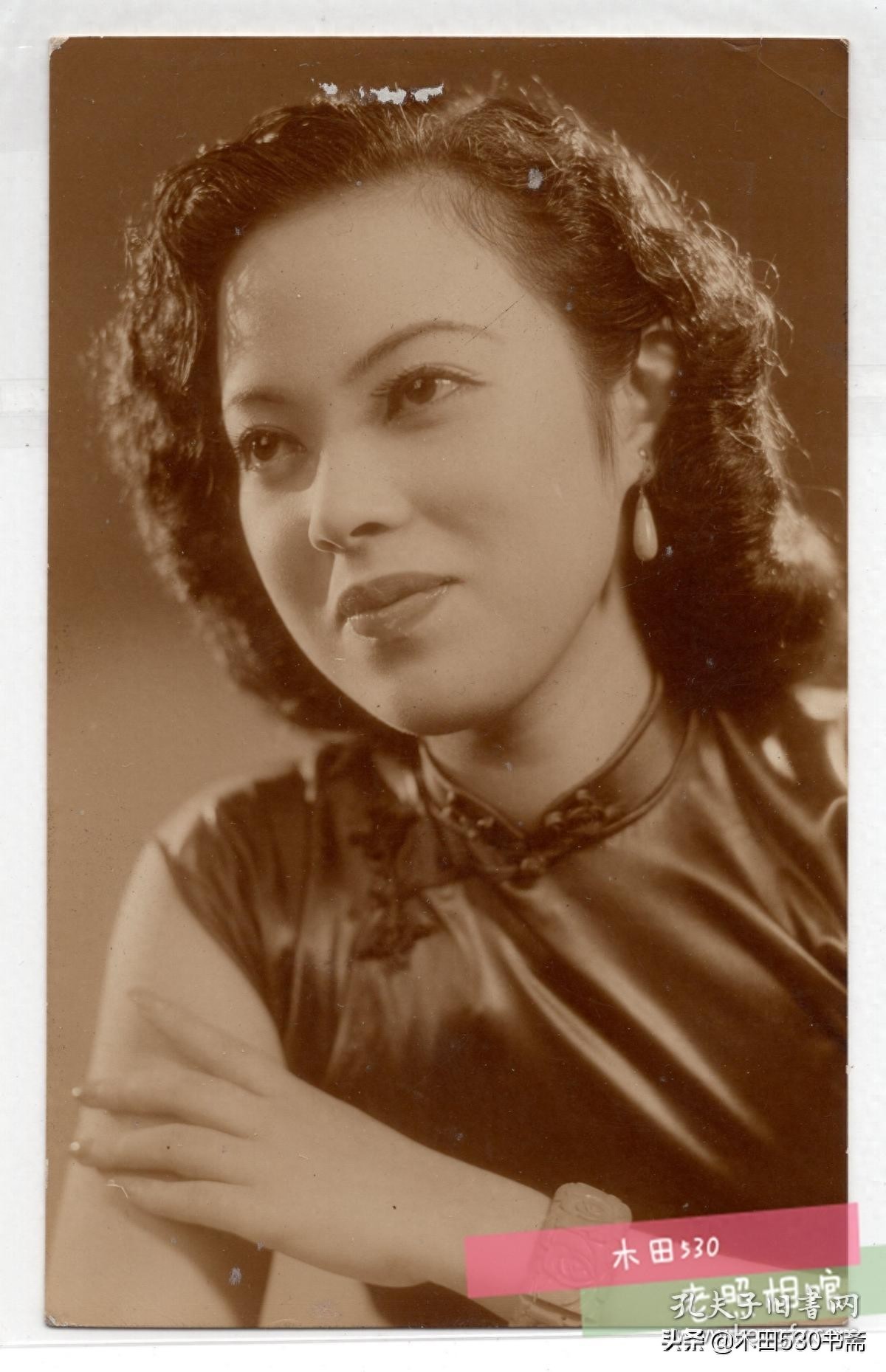 老照片 李香兰民国七大歌后之一、《夜来香》《何日君再来》原唱