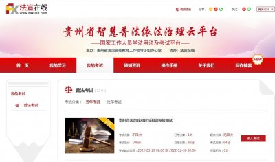 ​法宣在线贵阳市法治政府建设知识模拟测试考试答案