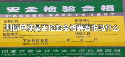 判断电梯是否检验合格要看张贴什么(电梯张贴什么算合格)