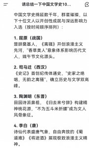 ​中国文学史上最厉害的10大作家有哪些？