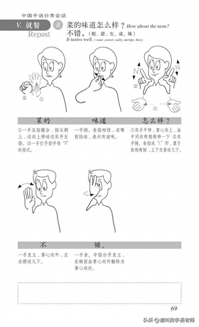 中国手语基础教程。请收藏我吧