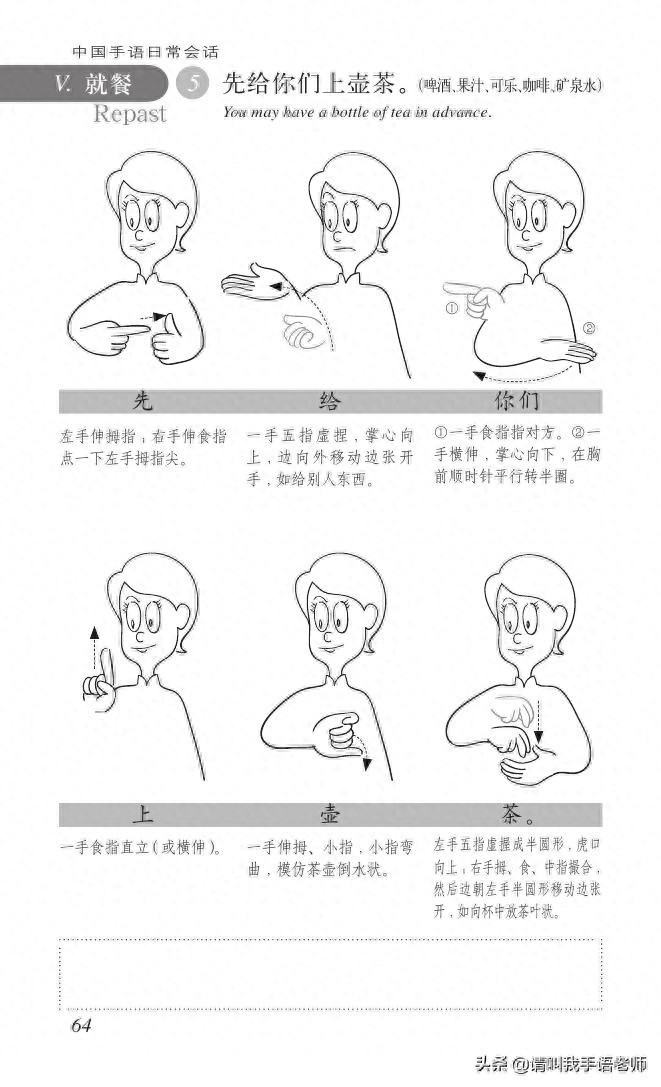 中国手语基础教程。请收藏我吧
