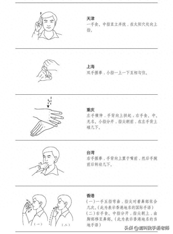 中国手语基础教程。请收藏我吧