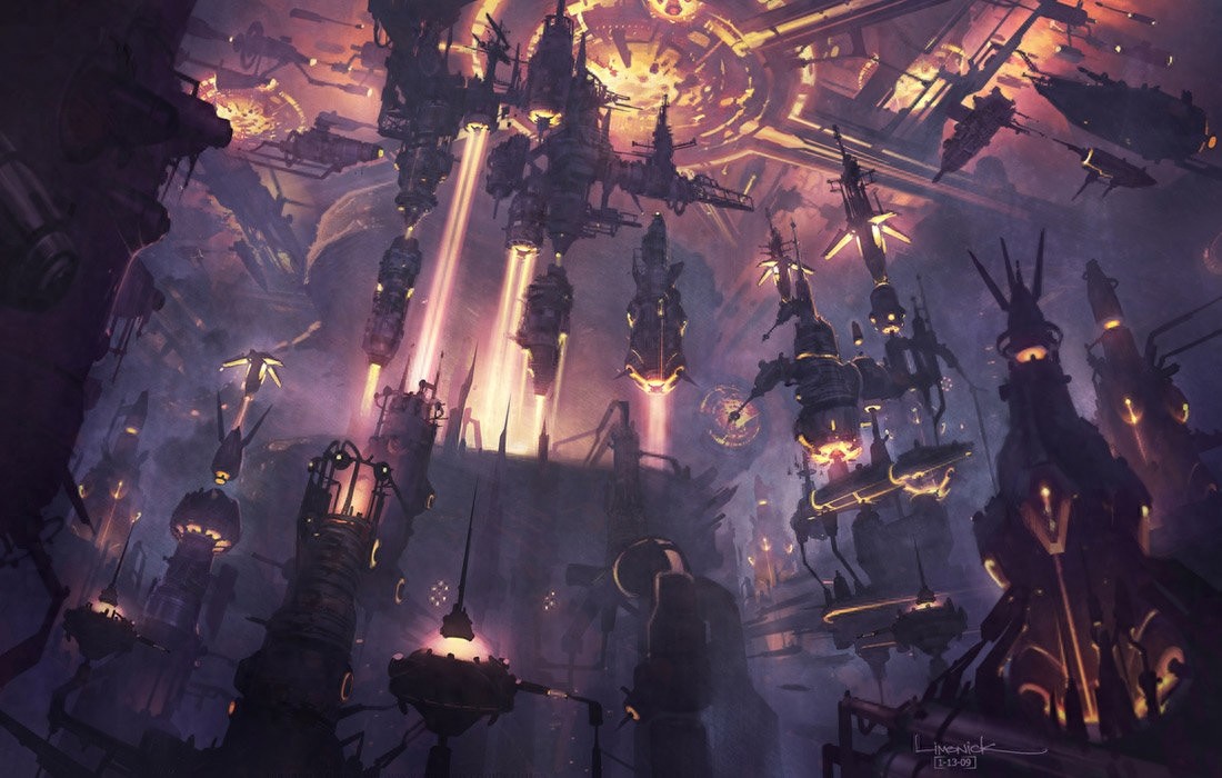 一组画面宏伟的科幻题材插画作品欣赏！有很多脑洞大开的创意设计